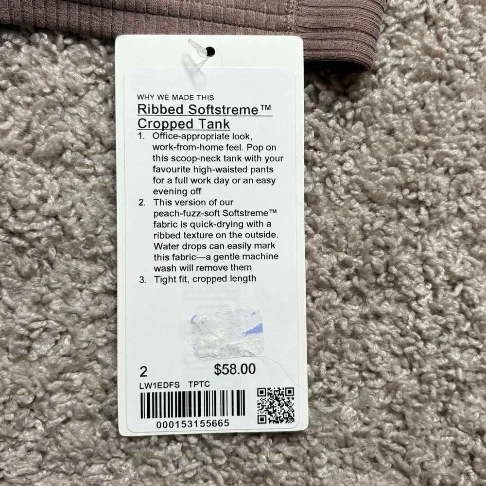 Lululemon Ribbed Softstreme Cropped Tank Top - Picture 5 of 5